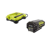 Ryobi OP401 40V Li-Ion Battery Charger & (1) OP40261 40V 2.4Ah Battery (Renewed)