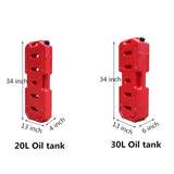 SXMA Fuel Tank Cans Spare 5 Gallon Portable Fuel Oil Petrol Diesel Storage Gas Tank Emergency Backup for Jeep JK Wrangler SUV ATV Car Motorcyc Toyota ect Most Cars (Pack of 1) (Red)