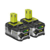 Ryobi P122 4AH One+ High Capacity Lithium Ion Batteries For Ryobi Power Tools (2 Pack of P108 Batteries) (Renewed)