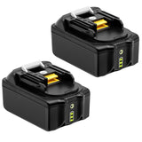 2PACK 6.0Ah BL1860B Replace for Makita 18V Battery with LED Indicator BL1860 BL1850 BL1840 BL1830 LXT-400 194204-5 Series Cordless Power Tools Battery