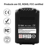 Amsbat 6.0Ah for Dewalt 20V Battery Replacement Max Premium XR Li-Ion DCB204 DCB205 DCB206 DCB205-2 DCB200 DCB180 DCD985B DCD771C2 DCS355D1 DCD790B 2 Pack