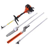 PanelTech 5 in 1 52CC Brush Cutter Hedge Trimmer Pruning Chainsaw Grass Trimmer and Extension Pole