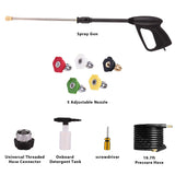Homdox 3000 PSI Pressure Washer, 1.80 GPM 1800W Electric Power Washer with Hose Reel, 5 Nozzles