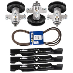 8TEN Deck Spindle Belt Screw OEM Blade Kit Set Combo for Cub Cadet MTD Columbia Troy Bilt RZT-S50 RZT-L50 Mustang 50 XP