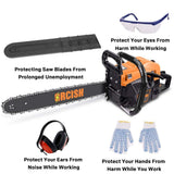 ORCISH 62cc 2-Cycle 20-Inch Gas Powered Carrying Case Chainsaw