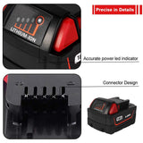 VANON 4.0Ah 18V Li-ion Rechargeable Replacement Battery for Milwaukee 48-11-1820 48-11-1850 48-11-1828 48-11-10 Cordless Power Tools (2 Pack)