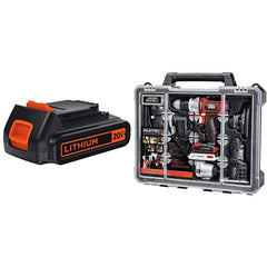 BLACK+DECKER LBXR20 20-Volt MAX Extended Run Time Lithium-Ion Cordless To with BLACK+DECKER BDCDMT1206KITC Matrix 6 Tool Combo Kit with Case