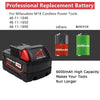 2PACK 6.0Ah Lithium Ion Replacement Battery for 18V Milwaukee M18 Series Cordless Power Tools 48-11-1840 48-11-1820 48-11-1850