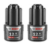 Bosch BAT414 Replacement (2 Pack) 12-Volt Max Lithium-Ion 2.0Ah High Capacity Battery # BAT414-2pk