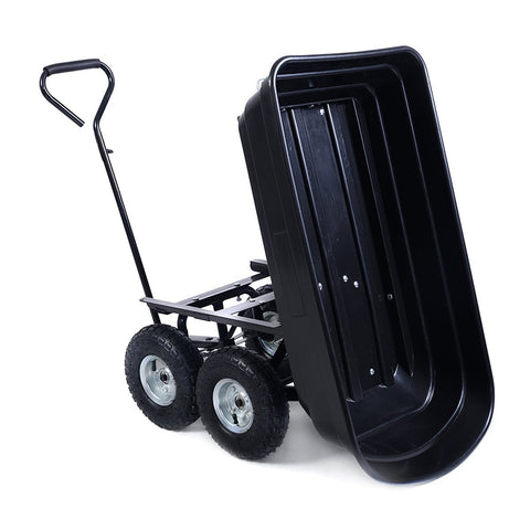 hello world1 650LB Garden Dump Cart Dumper Wagon Carrier Wheel Barrow Air Tires Heavy Duty New