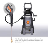 TACKLIFE Electric Pressure Washer, 2300 PSI 1.8 GPM with 20-Foot Hose, 4 Nozzles, Removable Detergent Tank, for Cleaning Cars and Gardens