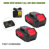 4Pack 20V DCB200 6000mAh Replacement Battery for Dewalt 20V Lithium Battery Max XR DCB204 DCB205 DCB206 DCB205-2 DCB201 DCB203 DCB181 DCB180 DCD/DCF/DCG/DCS Series Cordless power tools