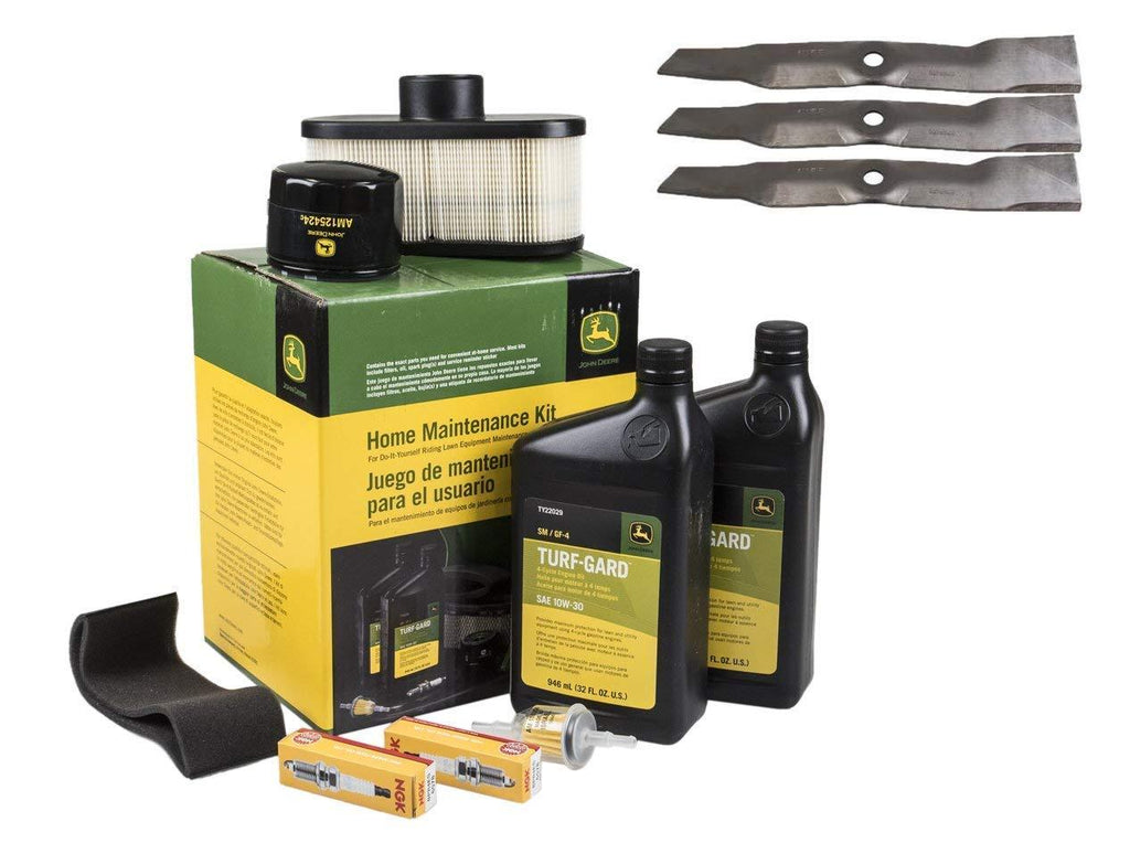 John Deere Original Equipment Full Maintenance Kit - LG265 + (3) M145476 Blades