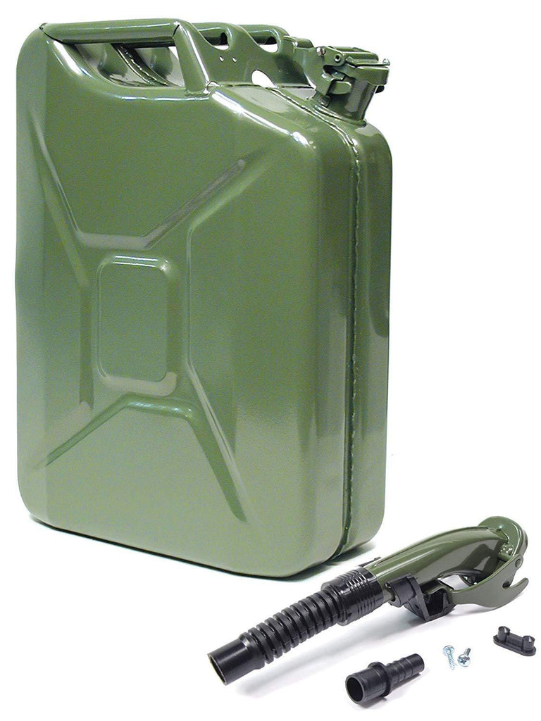 The Only Legal Green NATO Steel Fuel Cans: Spouts Included