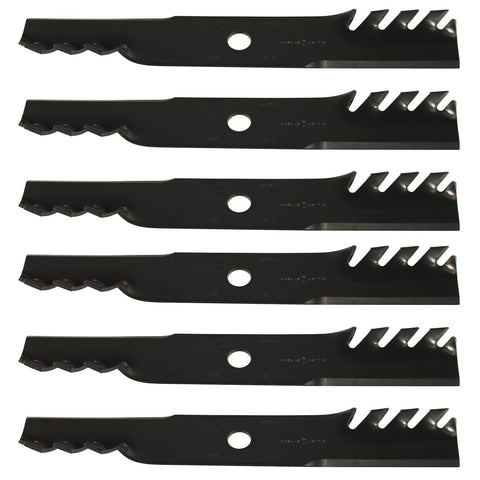USA Mower Blades (6) Toothed for Exmark 103-6382 Toro 109-6873 36in. 52in. Deck