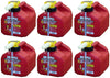 No-Spill 1415 1-1/4-Gallon Poly Gas Can (CARB Compliant) , 6 Pack