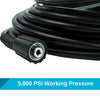 Houseables Pressure Washer Hose, Power Washers Replacement Kit, 5800 PSI, Black, 1/4