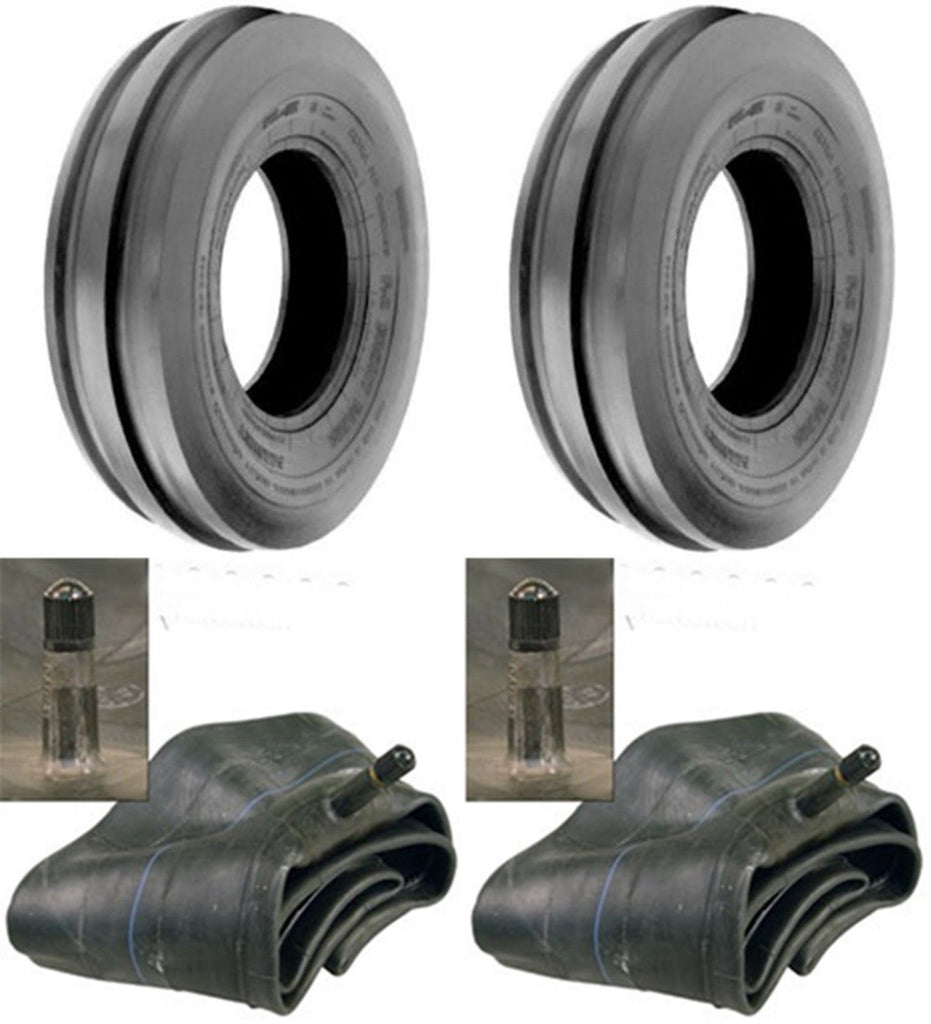 ALL/SAM LOT of Two (2) 7.50-16 7.50X16 750-16 Tri Rib (3 Rib) F-2 Tires with Tubes 8 PLY Rated