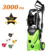 Kioles 3000 PSI Electric Pressure Washer, High Pressure Washer, Professional Washer Cleaner Machine with 5 Interchangeable Nozzles, 1800W Rolling Wheels,1.80 GPM