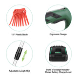 DEKO Cordless String Trimmer with 20V Lithium 2000mAh Battery Pack Plastic Blade Lawn Mower Cordless Grass Trimmer Garden Tools