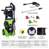 Homdox 3000PSI Electric Pressure Washer, Max Pressure 1.8GPM High Power Washer Reel Style Cleaner Machine with 1800W Rolling Wheels & 5 Interchangeable Nozzles-Green