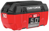 CRAFTSMAN V60 Battery, 5.0 Ah Lithium Ion (CMCB6050)