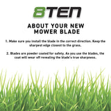 8TEN LawnRAZOR Hi-Lift Blade for Gravely Promaster 260Z Ariens 60
