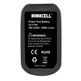 Bonacell P108 4000mAh 18V Replacement Battery(2 Pack) Replacement for Ryobi 18 Volt Battery P100 P104 P105 P102 P103 P107 P109 P108 ONE+ Cordless Tool