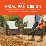 BLACK+DECKER BCK279D2 20V MAXAxial Leaf Blower and String Trimmer Combo Kit
